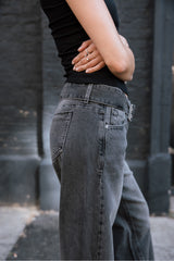 Pantalon negro  anchos tiro bajo agatha denim blisty Freeman T.Porter