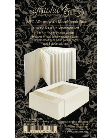 ALBUM Graphic 45 ATC con caja de cerillas color marfil 1