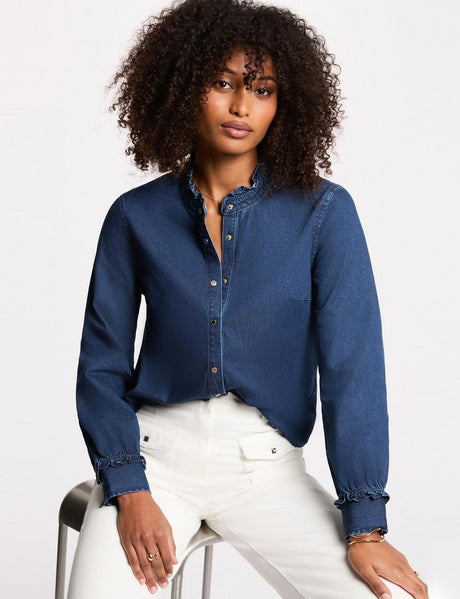 Camiseta de cuello alto denim Morgan