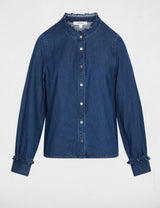 Camisa de cuello alto denim  Morgan