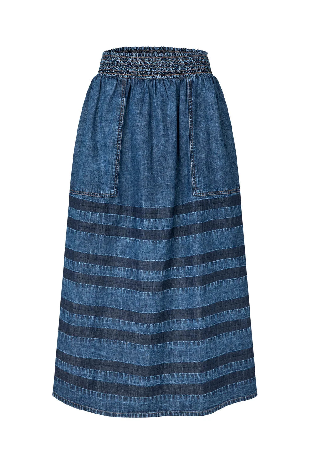 LOLLYS LAUNDRY FALDA MIDI DENIM AMOND