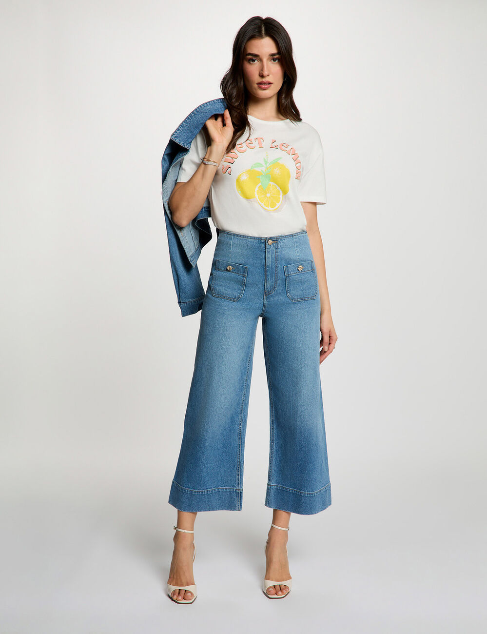  Vaquero ancho de tiro alto denim Morgan