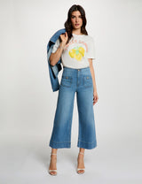  Vaquero ancho de tiro alto denim Morgan