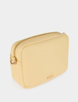 Bolso bandolera de polipiel amarillo pastel Morgan