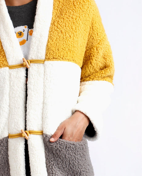 Bata Parches Manga Larga para Mujer MOSTAZA - Dendago