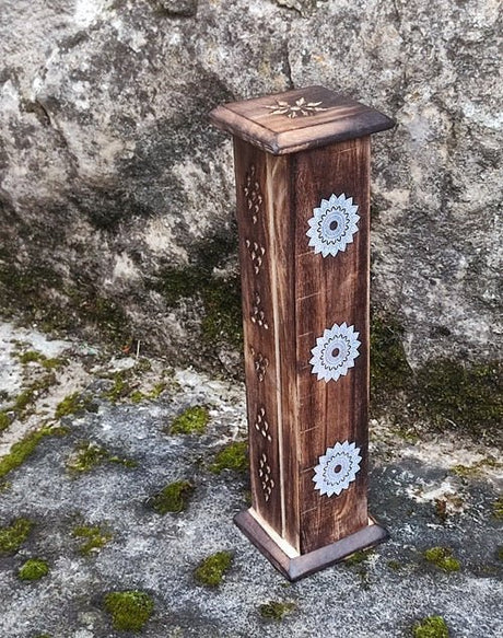 Baúl porta inciensos de madera + 10 barritas - Dendago