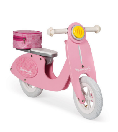 Bicicleta Scooter rosa madera 1