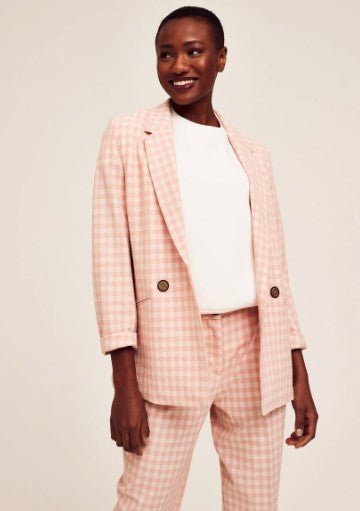 BLAZER CUADROS ROSA CKS - Dendago