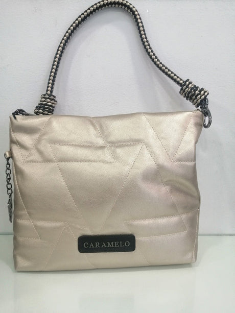 BOLSO ACOLCHADO COLOR ORO - Dendago