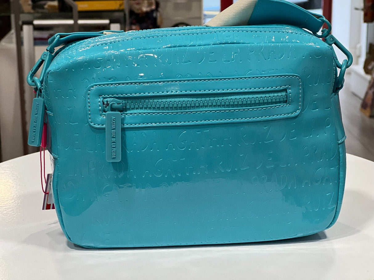 BOLSO BANDOLERA AGATHA RUIZ DE LA PRADA CHAROL AZUL - Dendago