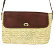 Bolso rectangular de palma con cierre metal - Dendago