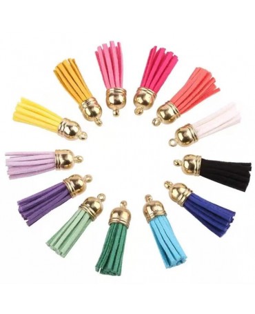 Borlas de cuero 5 ud Rosa 1