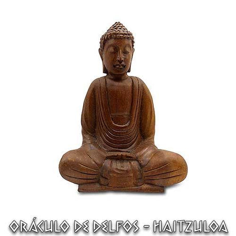 Buda Thai mudra dhyana en madera 21x14 cms - Dendago