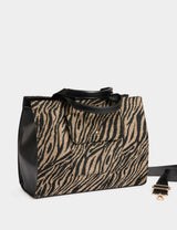 Bolso estampado de cebra multicolor Morgan