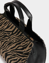 Bolso estampado de cebra multicolor Morgan