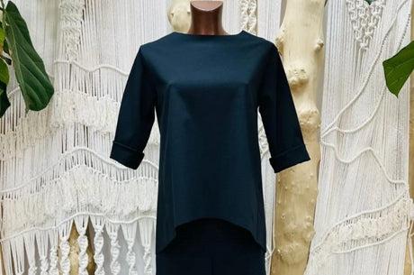 Camisa negra punto roma - Dendago