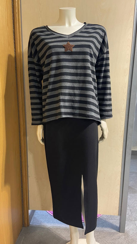 Camiseta de Rayas de Mujer - Dendago