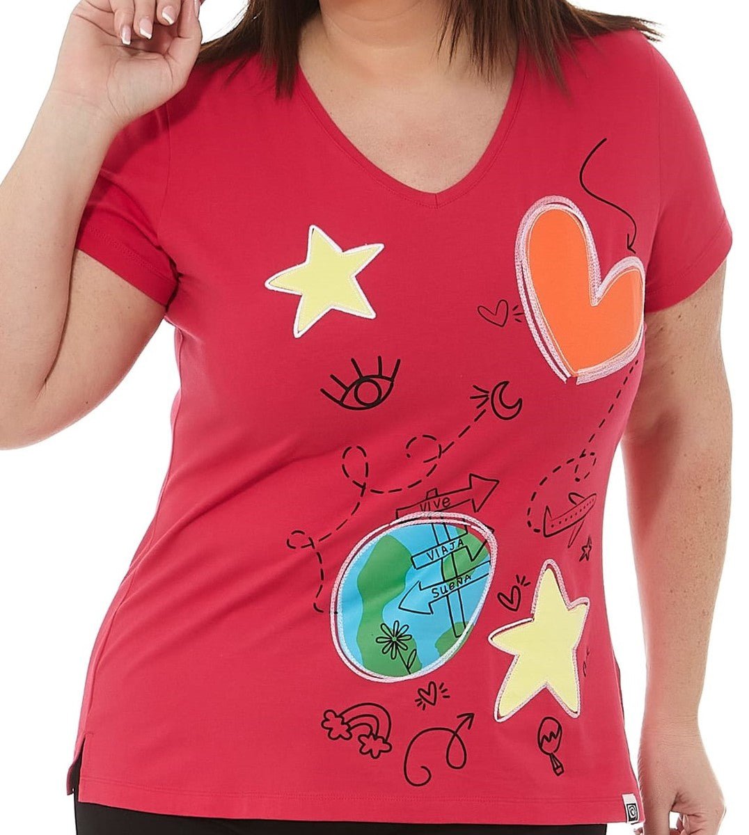 Camiseta escote pico - Dendago