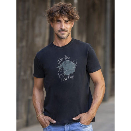 CAMISETA JUST RIDE NEGRA - Dendago
