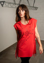 Camiseta roja piercings Animosa