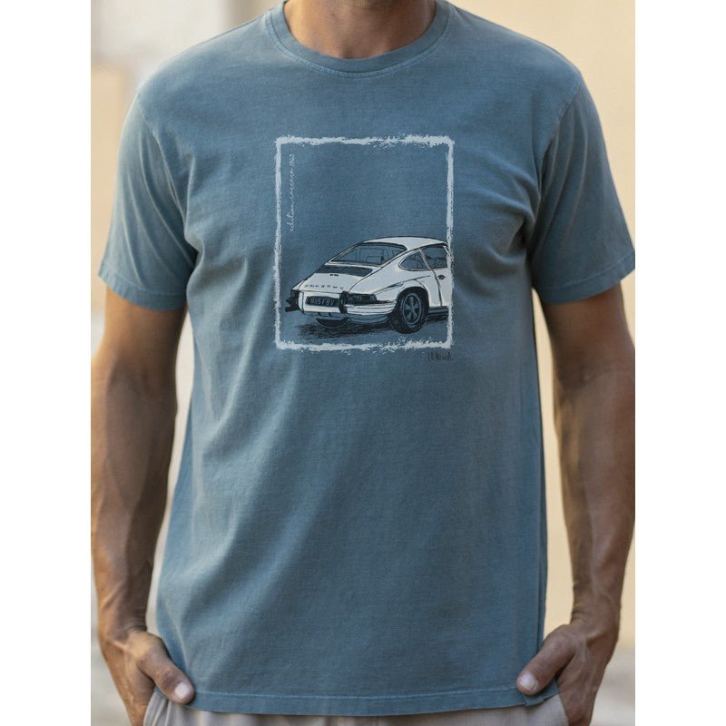 CAMISETA PORCHE CARRERA AZUL - Dendago