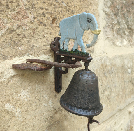 Campana de hierro fundido modelo elefante - Dendago