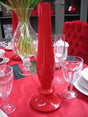 Candelabro de madera decorado en rojo - Dendago
