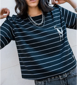 Camiseta de rayas con joyas black tracy sailor Freeman T.Porter