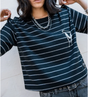 Camiseta de rayas con joyas black tracy sailor Freeman T.Porter