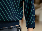 Jersey de rayas con cintura elástica Pao Stripes Lurex dark sapphire Freeman T.Porter