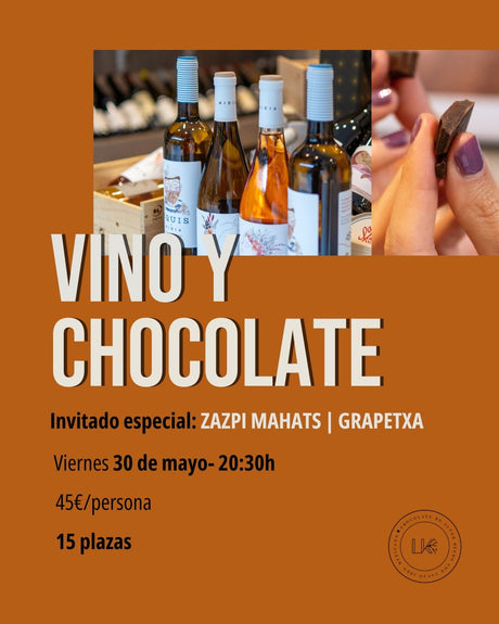 Cata de vino y chocolate, Viernes 30 de Mayo - Dendago