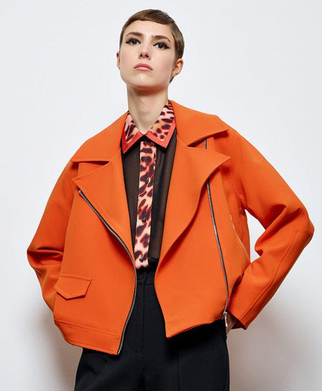 CAZADORA BIKER NARANJA ACCESS - Dendago