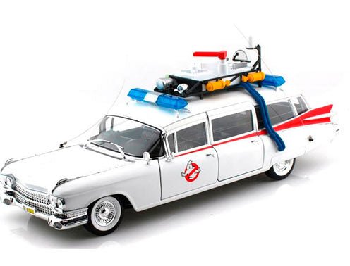Cazafantasmas Ecto - 1 Diecast Model Car, una ambulancia Cadillac a escala 1/18 de 1959 - Dendago