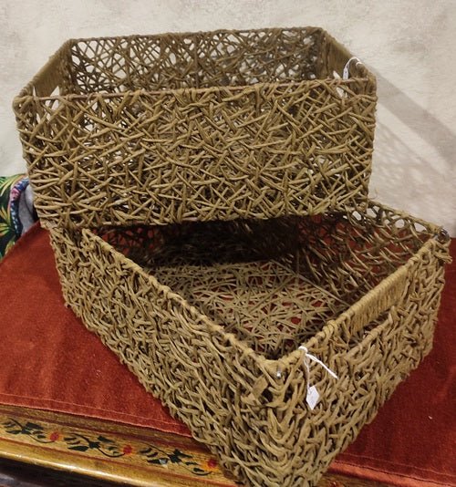 Cesta de maíz de color marrón. 24 x 35 - Dendago