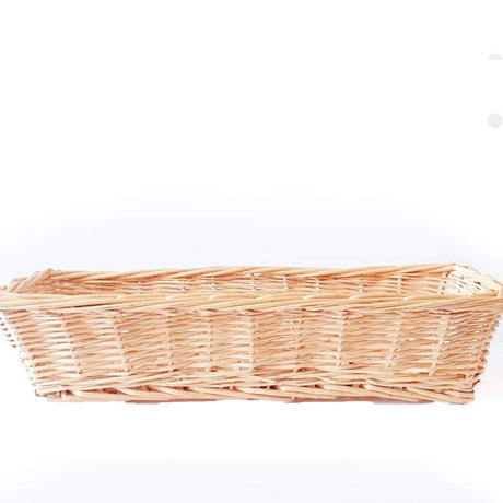 Cesta mimbre blanco 40 x 14 x 9 cms - Dendago
