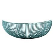 Cesta ovalada de metal (Azul) - Dendago