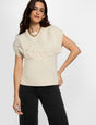 Jersey bordado con cuello redondo Morgan