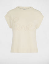 Jersey bordado con cuello redondo Morgan