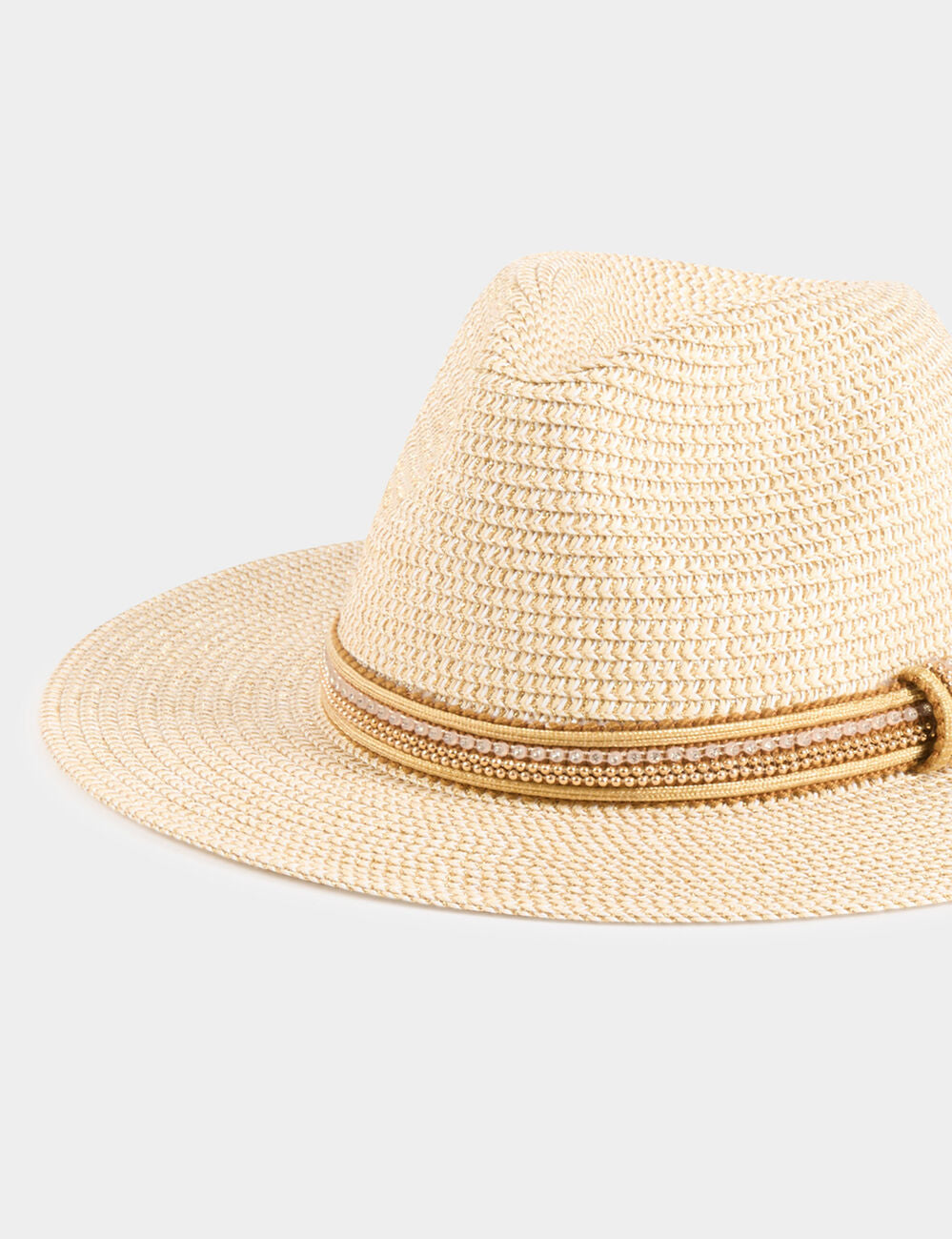 Sombrero trenzado beige Morgan