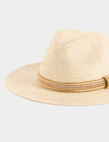 Sombrero trenzado beige Morgan