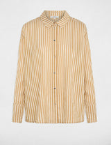 Camisa de rayas con cuello vuelto multicolor morgan