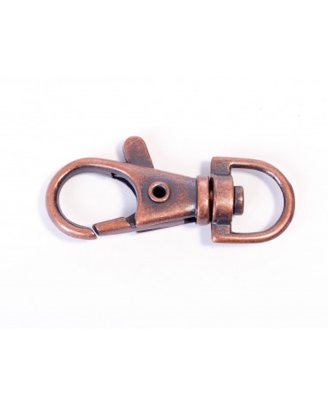 CIERRE MOSQUETÓN LLAVERO METÁLICO COLOR COBRE 4cm (4ud) 1
