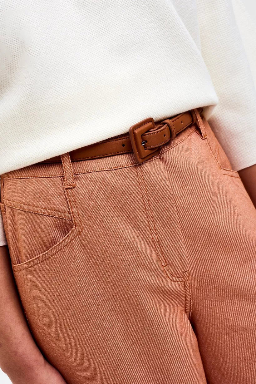 CINTURON ESTRECHO MARRON 1