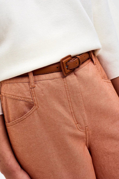 CINTURON ESTRECHO MARRON 1