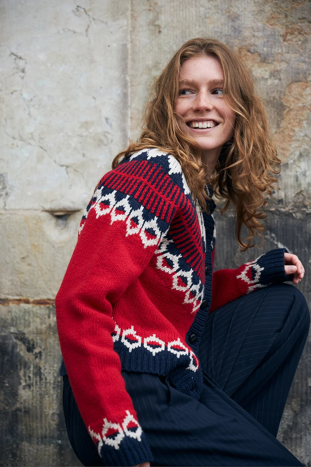 LOLLYS LAUNDRY CARDIGAN CON ESTAMPADO NORDICO CLARE