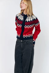 LOLLYS LAUNDRY CARDIGAN CON ESTAMPADO NORDICO CLARE