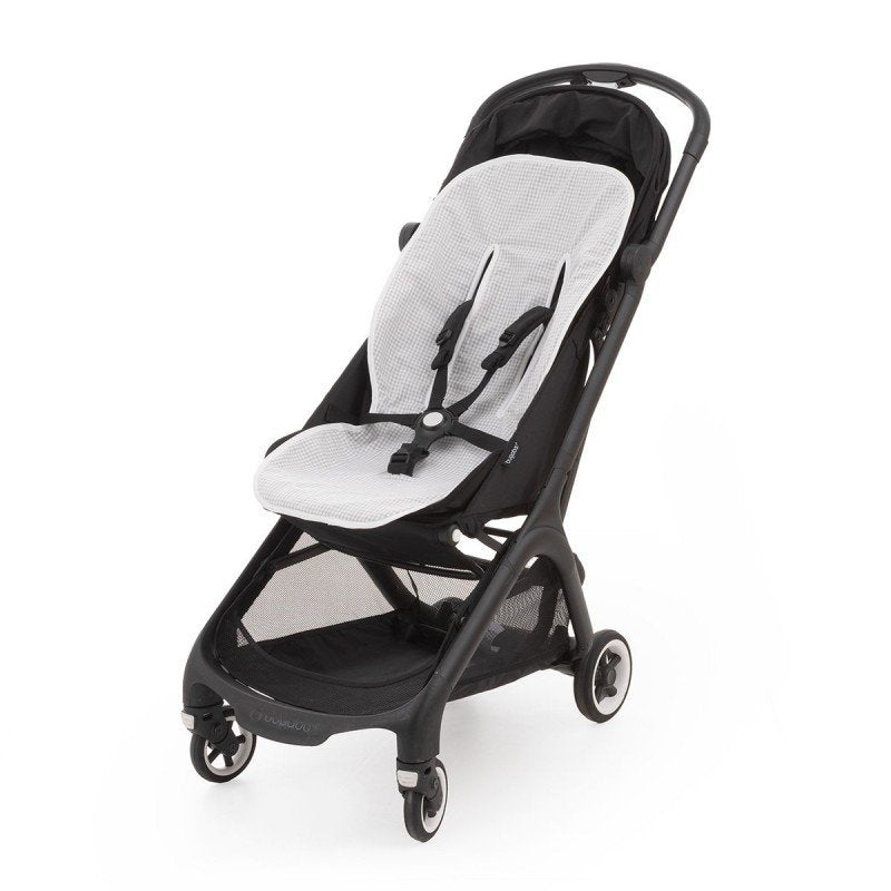 Colchoneta silla ovalada vichy gris