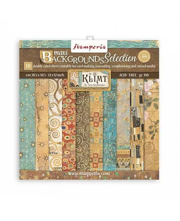 COLECCIÓN 30x30 STAMPERIA KLIMT Backgrounds 1