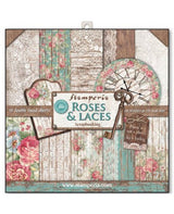 COLECCIÓN 30x30 STAMPERIA Roses and Laces 1