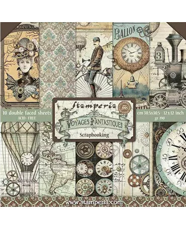 COLECCIÓN 30x30 STAMPERIA VOYAGES FANTASTIQUES 1
